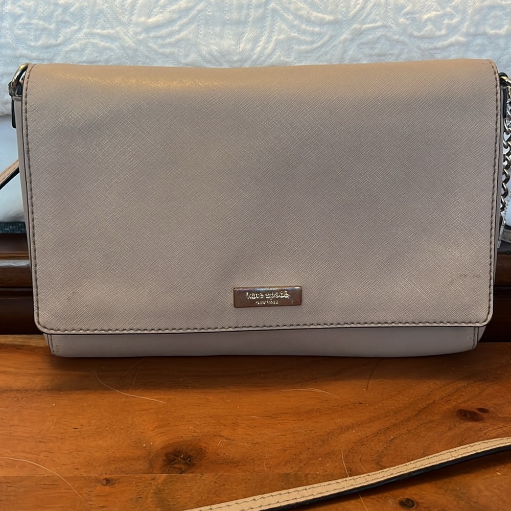 Kate Spade Tan Crossbody Bag with Structured Design